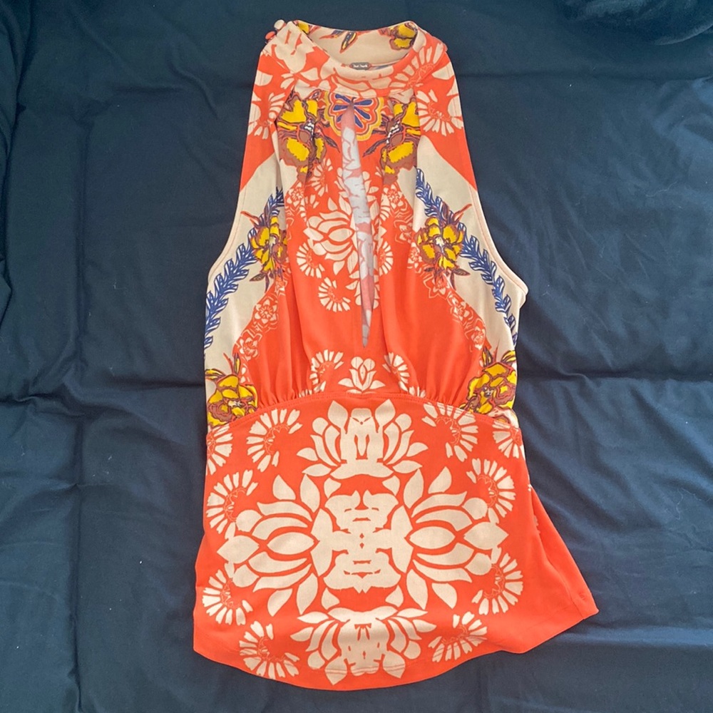 Free people slit front tank top